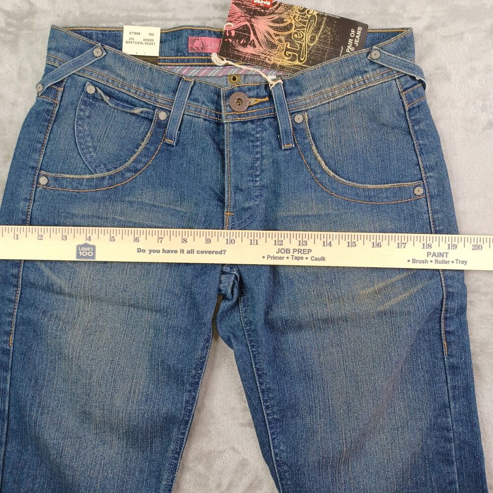 Vintage Levi's Jeans Denim Skimmer Shorts Women Size 3 Cutoff Lowrise Button Fly - Picture 15 of 16